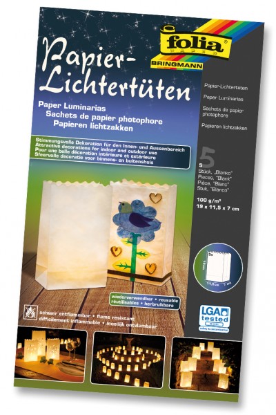 Lichtertüten aus Papier, Blanko