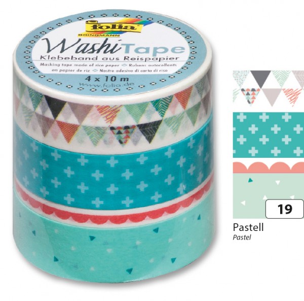 Washi Tape Set aus 4 Rollen à 10m