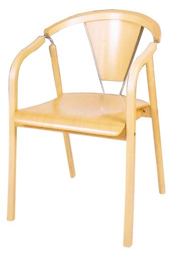 Schichtholzstuhl m.Armlehne