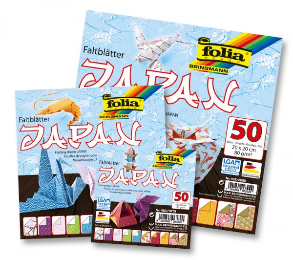 Faltblätter ”Japan” 80g/m², 10x10cm