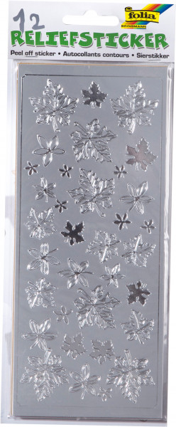 Reliefsticker Ganzjahr, 12 Blatt