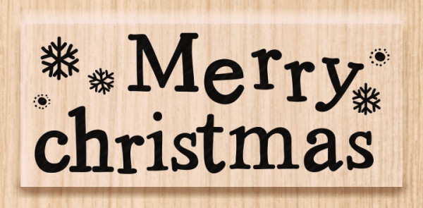 Stempel ”Merry Christmas” 5,1 x 2cm
