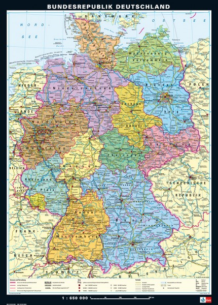 Wandkarte Deutschland