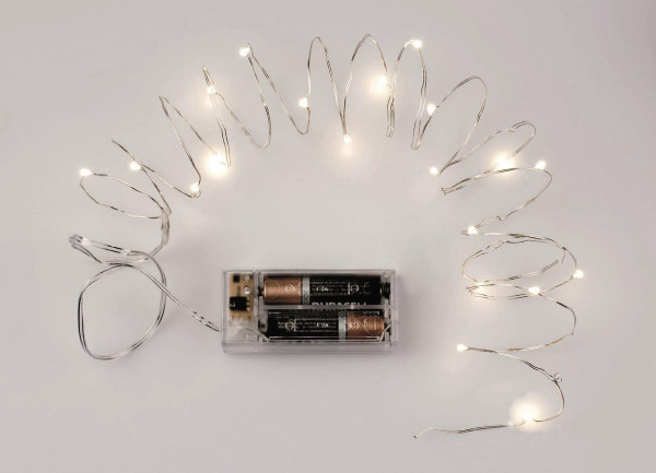 Lichterkette 20 LED für 2xAA, 2m