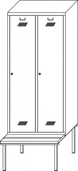 Schrank Sitzbankuntergestell, 2tlg.