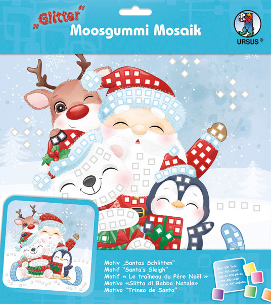 Moosgummi-Mosaik-Glitter ”Santa´s