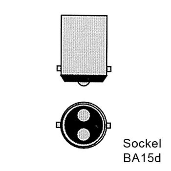 Lampe 6 V - 5 W, Sockel BA 15 D