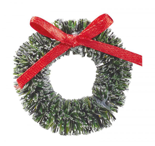 Wichtelzubehör Kranz, grün, 3,8cm