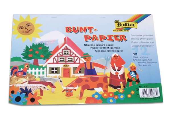 Glanzpapier-Heft 12 Farben