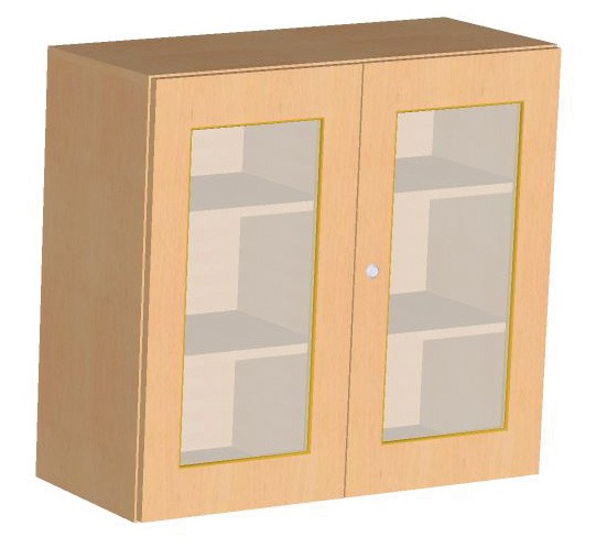 Aufsatzschrank 4 Böden Mittelwand