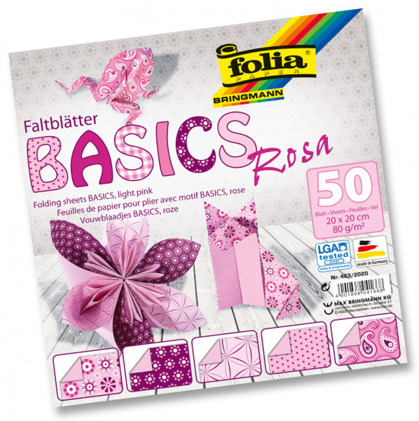 Faltblätter 80g/m², BASICS ROSA