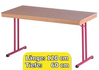 Klapptisch mit T-Fuß-Gestell