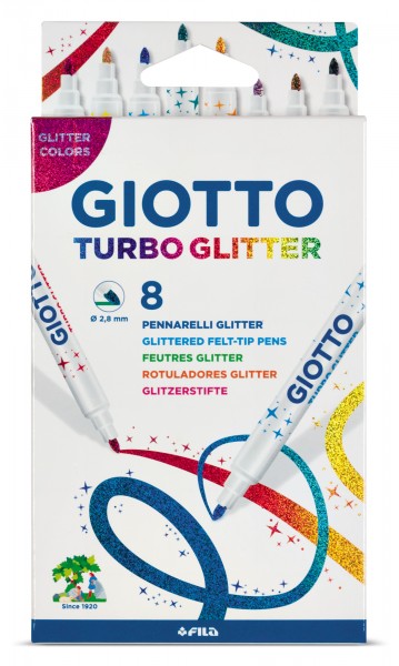 GIOTTO Turbo Glitter 8 Stifte