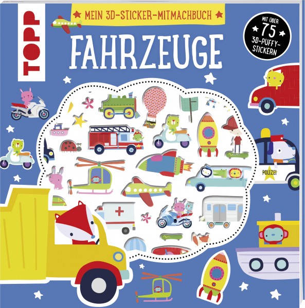 3D-Sitcker-Buch: Fahrzeuge