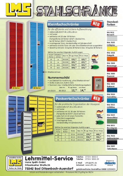 Sonderprospekt Stahlschränke