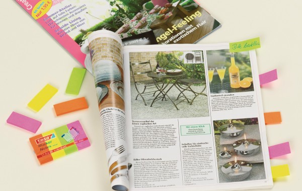 tesa Marker Notes, 4x50 Blatt,neon,