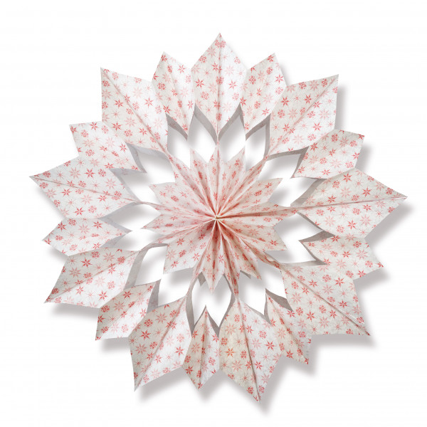 Papiertütenstern ”Kristalle” rot