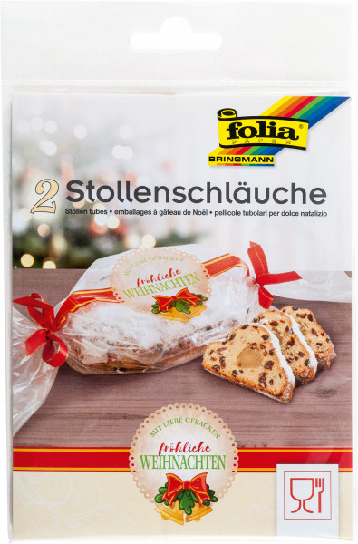 Stollenschläuche mit Weihnachtsdruck
