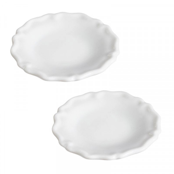 Wichtelzubehör Teller, ca.3 cm, weiß, Btl. 2St.