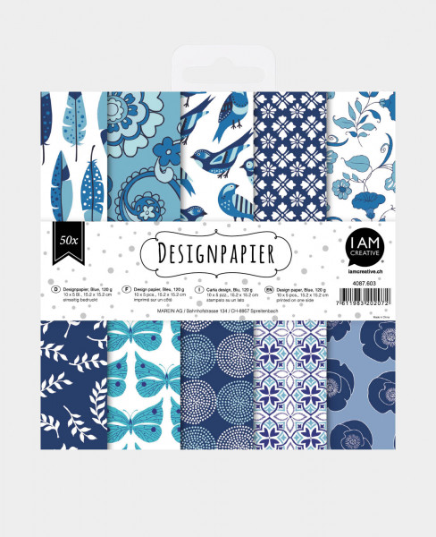 Design Papier Set Blue