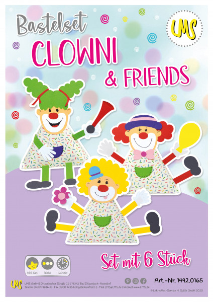 Clowni & Friends Bastelset Set mit 6 Stück
