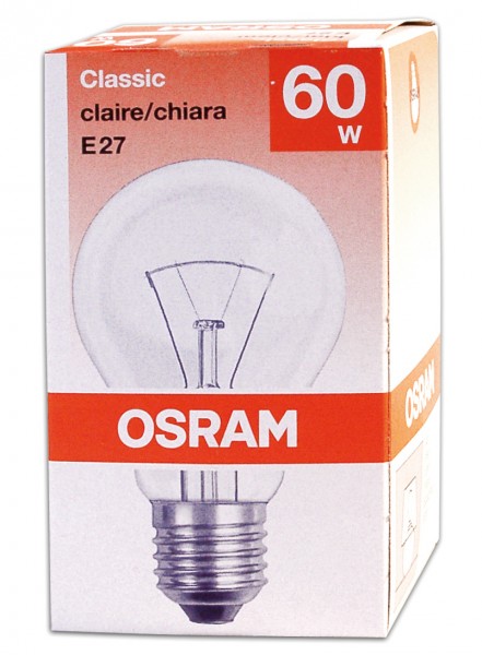 Osram Classic klar 230V / 60W,