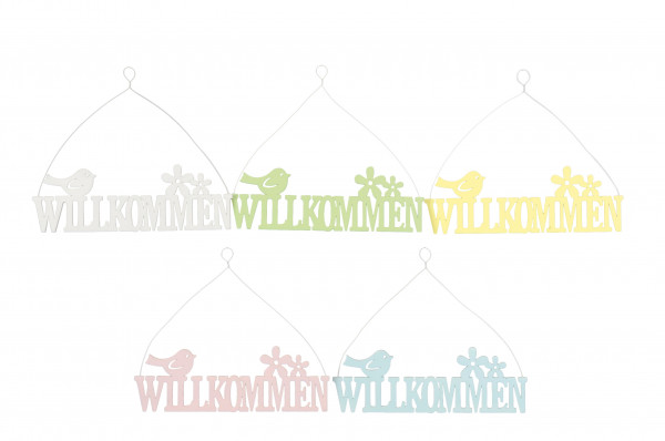 Schild ”Willkommen” zum