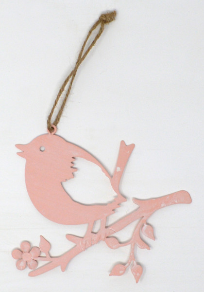 Hänger Metall Vogel auf Ast