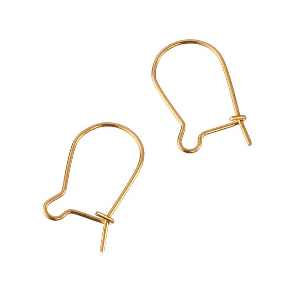 Ohrfeder 9x16 mm vergoldet