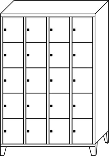 Schließfachschrank m Füßen,20 Fäche