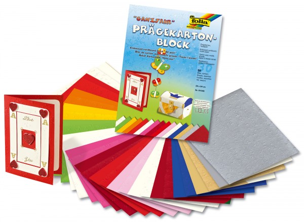 Prägekarton-Block Ganzjahr