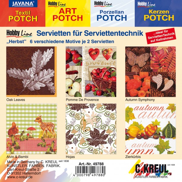 Servietten-Set Herbst