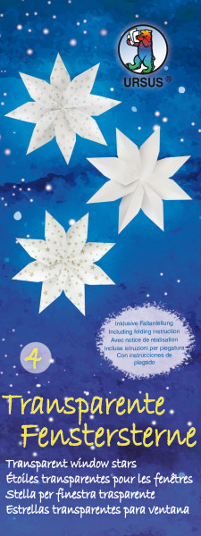 Transparente Fenstersterne