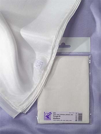 Reinseide handrolliert 90x90cm