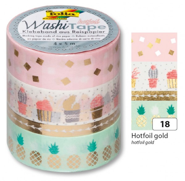 Washi Tape Set aus 4 Rollen à 5m