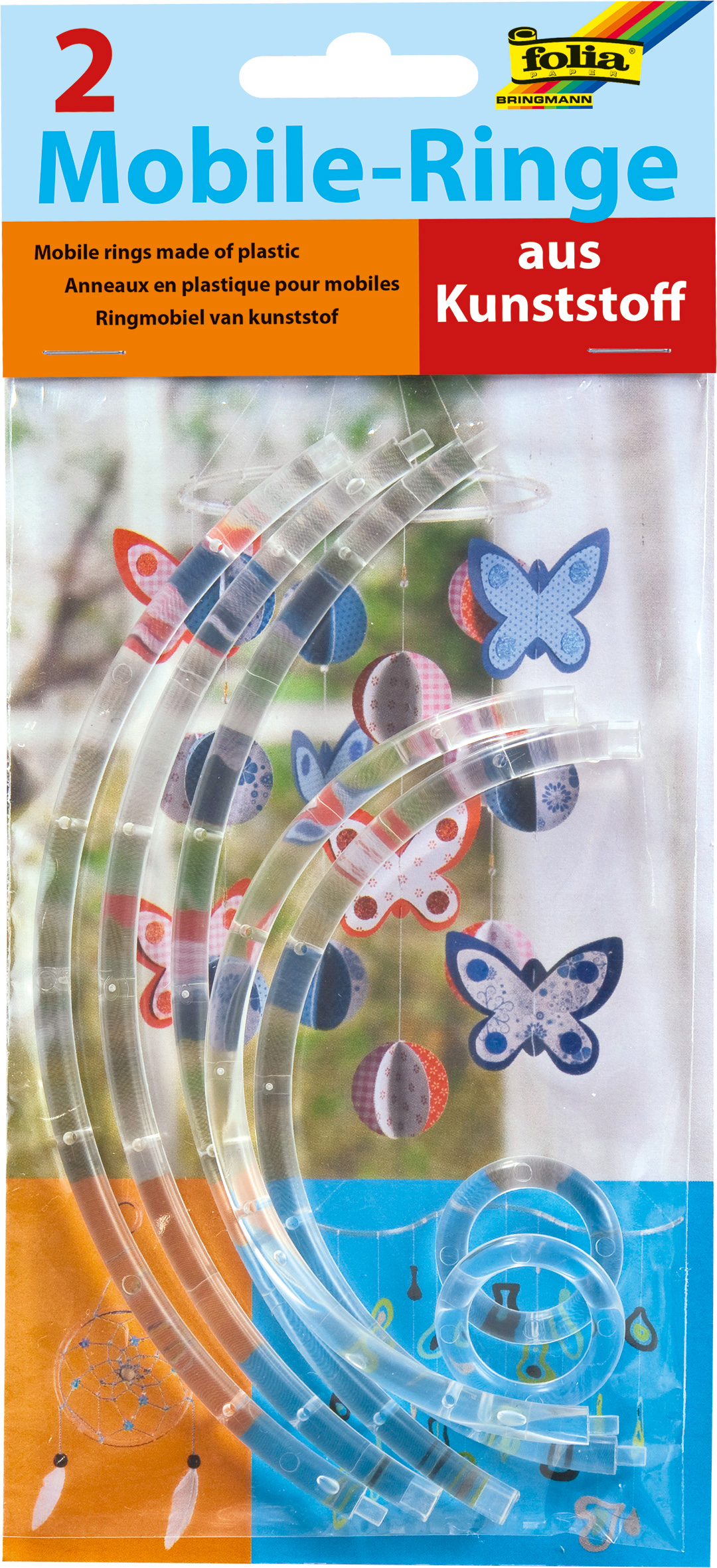 Folia 2285 Mobile Ringe Transparent - Stecksystem Für 2 Ringe 20+12 Cm