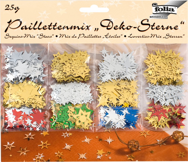 Paillettenmix ”Deko Sterne”