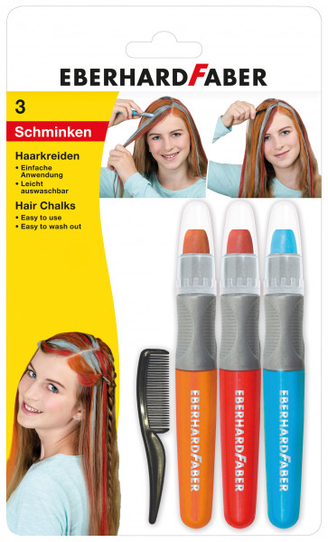 Haarkreide - Set mit 3 Kreiden