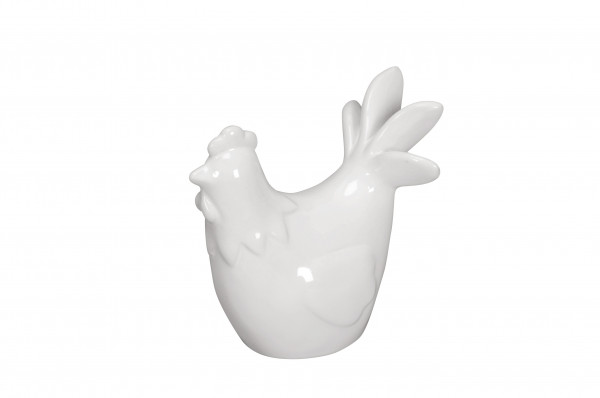 Porzellan-Hahn weiß