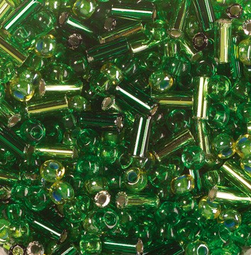 Stickperlen Sortiment grün