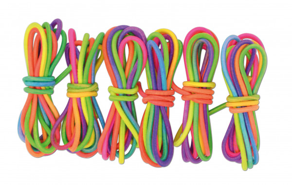 Gummischnüre-Set neon Farben