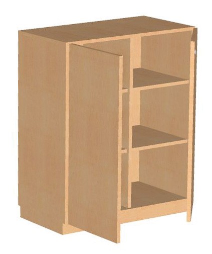 Unterschrank 4 Böden + Mittelwand