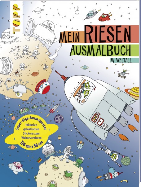 Riesen-Ausmalposter Weltall