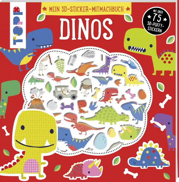 3D-Sticker-Buch: Dinos
