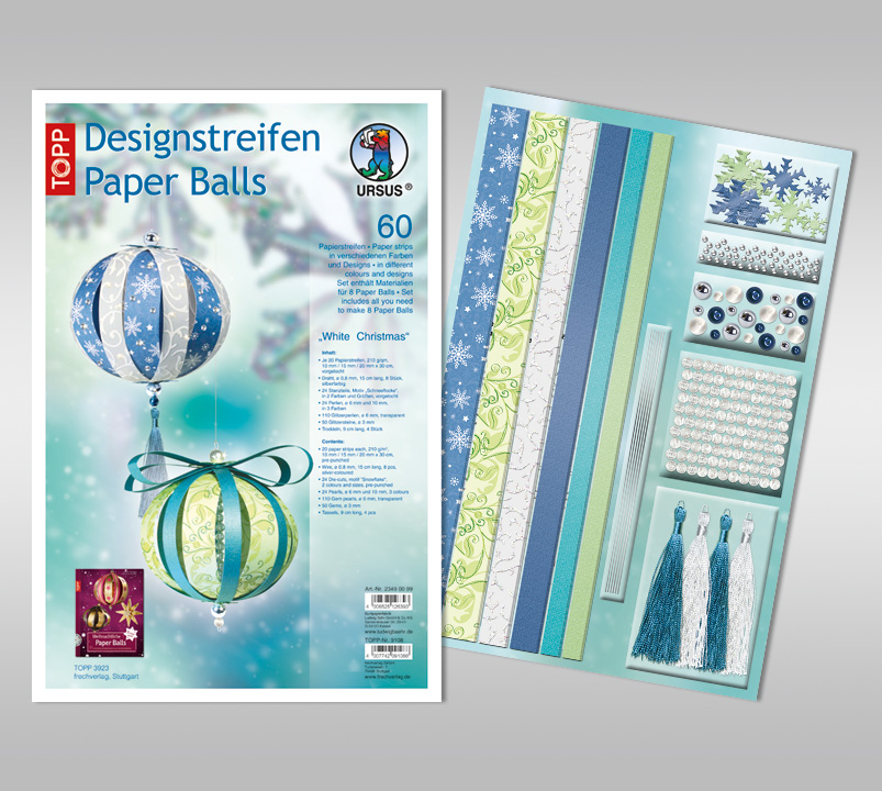 URSUS Designstreifen – Mini Paper Balls „Mystic Ornaments“ Für Kreative Dekoration