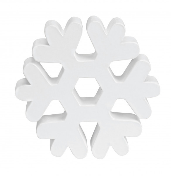 Papp-Eiskristall 19x19x3cm weiss