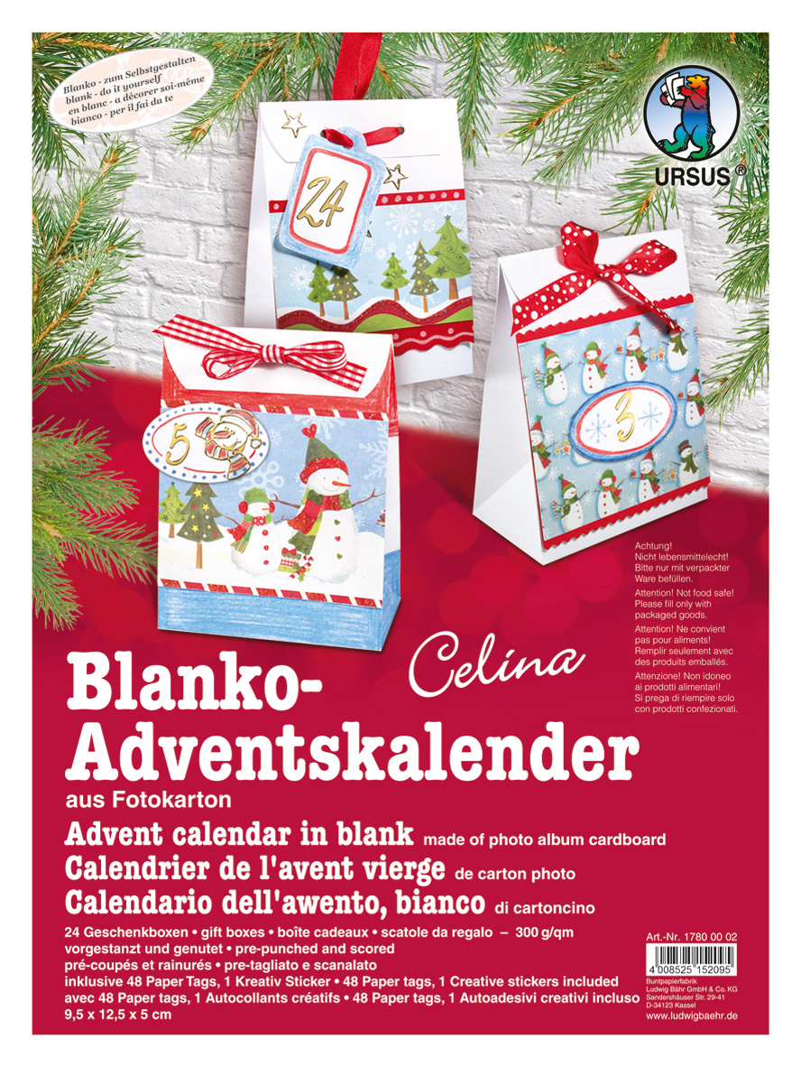 Blanko-Adventskalender ”Celina” 300g/m² | LMS Lehrmittel-Service H