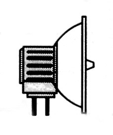 Lampe 24 V - 250 W, Sockel GX 7,9,