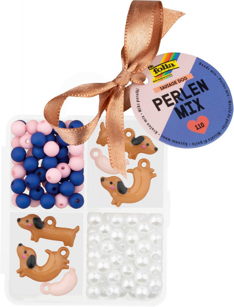 Perlen Mix SAUSAGE DOG, 110 Stück
