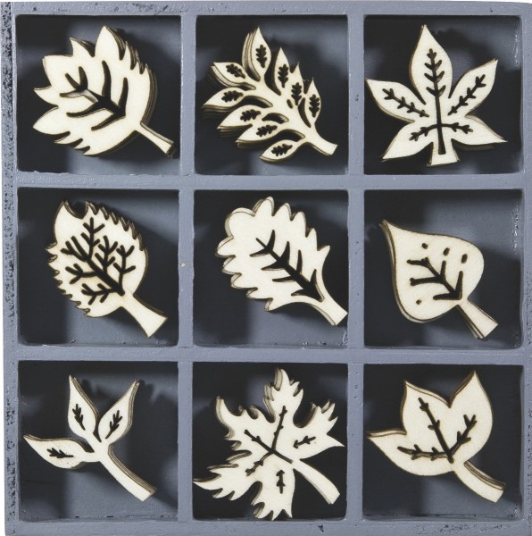 Holzbox Ornament Blätter